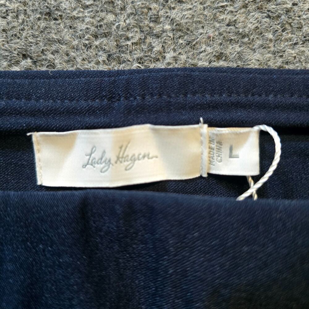 Lady Hagan Pants Womens Size Large Blue Pull On Ankle Golf Performance Capsule - Picture 4 of 13